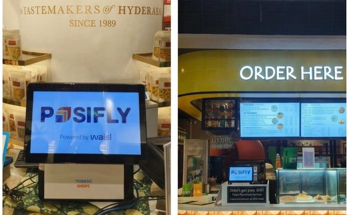 POS counters at Hyderabad Airport - Almond House and Terracotta Italian Kitchen billing on NukkadShops rails