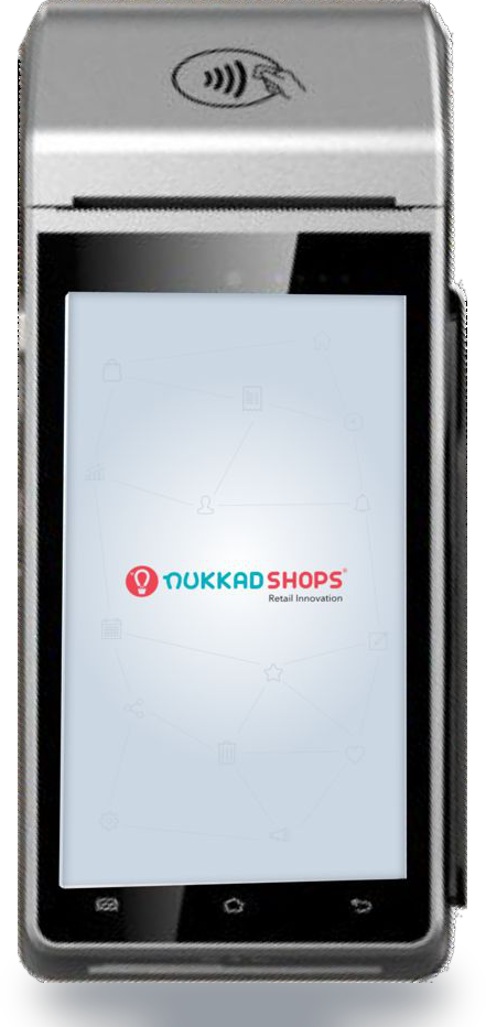 NukkadShops NS MPOS - handheld Android mPOS with NFC and inbuilt printer