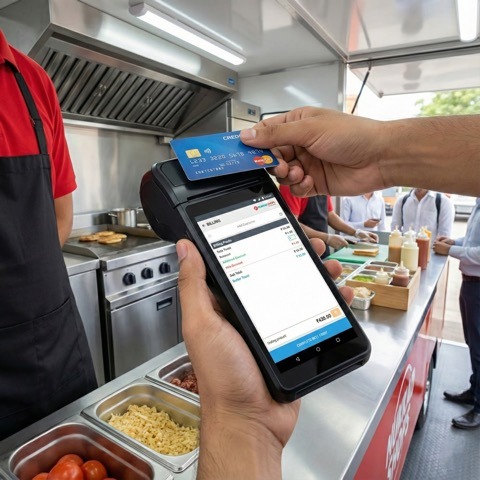 Handheld mPOS device billing on the go